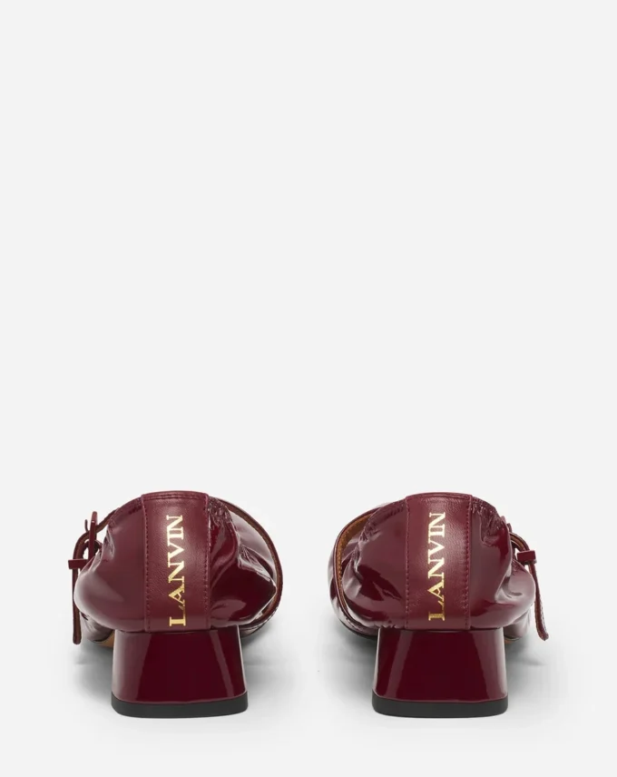 Heeled Mary Jane in Glossy Leather Heeled Mary Jane in Glossy Leather