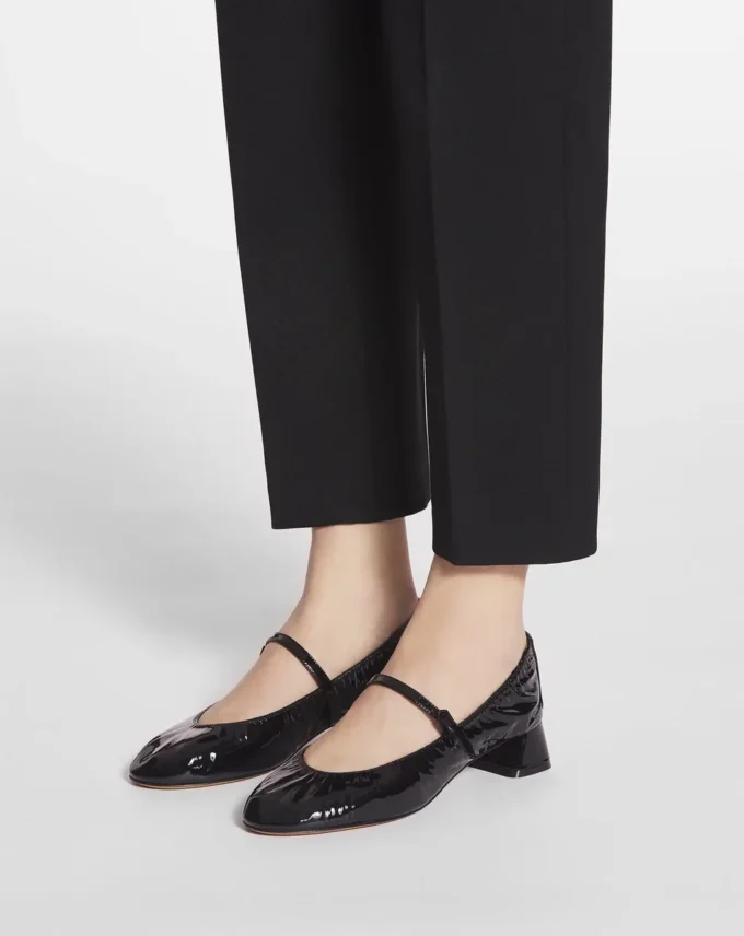 Heeled Mary Jane in Glossy Leather Heeled Mary Jane in Glossy Leather