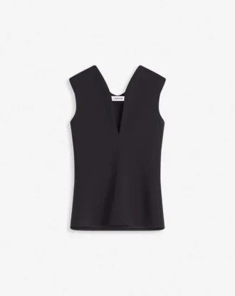 Jersey Top with a Plunging Neckline
