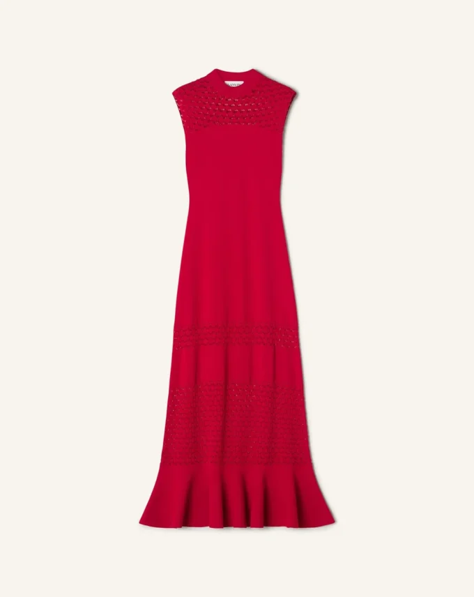 Lace Detail Dress in Viscose Lace Detail Dress in Viscose
