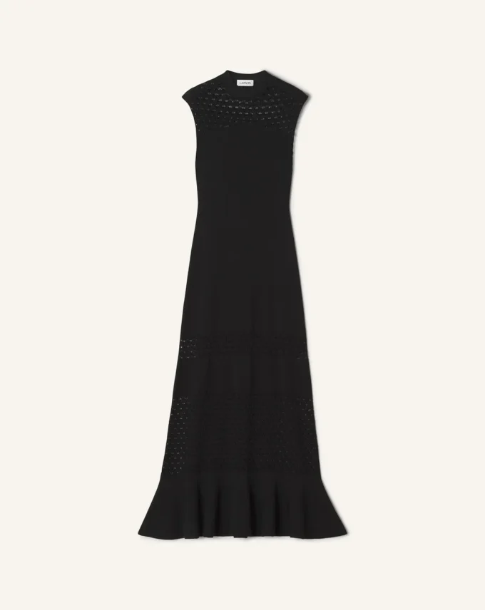 Lace Detail Dress in Viscose Lace Detail Dress in Viscose