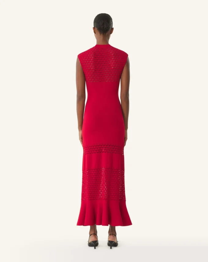 Lace Detail Dress in Viscose Lace Detail Dress in Viscose