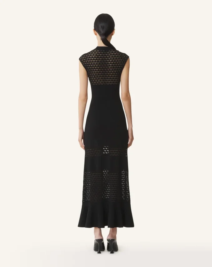 Lace Detail Dress in Viscose Lace Detail Dress in Viscose