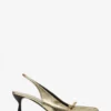Lanvin Bow Slingback Pumps in Crackled Metallic Leather Lanvin Bow Slingback Pumps in Crackled Metallic Leather