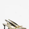Lanvin Bow Slingback Pumps in Crackled Metallic Leather Lanvin Bow Slingback Pumps in Crackled Metallic Leather