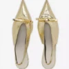 Lanvin Bow Slingback Pumps in Crackled Metallic Leather Lanvin Bow Slingback Pumps in Crackled Metallic Leather
