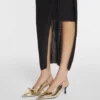 Lanvin Bow Slingback Pumps in Crackled Metallic Leather Lanvin Bow Slingback Pumps in Crackled Metallic Leather