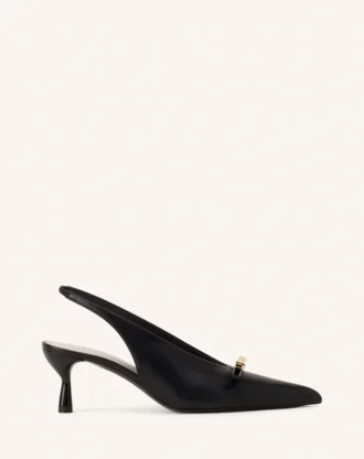 Lanvin Bow Slingback Pumps in Leather Lanvin Bow Slingback Pumps in Leather