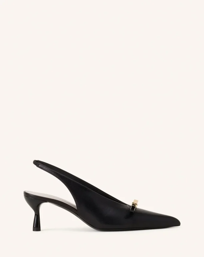 Lanvin Bow Slingback Pumps in Leather Lanvin Bow Slingback Pumps in Leather
