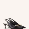 Lanvin Bow Slingback Pumps in Leather Lanvin Bow Slingback Pumps in Leather