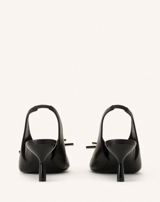 Lanvin Bow Slingback Pumps in Leather Lanvin Bow Slingback Pumps in Leather