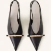 Lanvin Bow Slingback Pumps in Leather Lanvin Bow Slingback Pumps in Leather