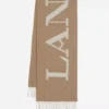 Lanvin Signature Fringed Wool Scarf Lanvin Signature Fringed Wool Scarf