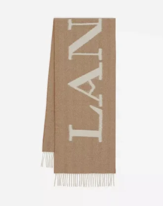 Lanvin Signature Fringed Wool Scarf