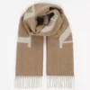 Lanvin Signature Fringed Wool Scarf Lanvin Signature Fringed Wool Scarf