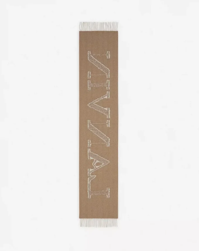 Lanvin Signature Fringed Wool Scarf Lanvin Signature Fringed Wool Scarf
