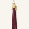 Large Leather Pompom Bag Charm Large Leather Pompom Bag Charm