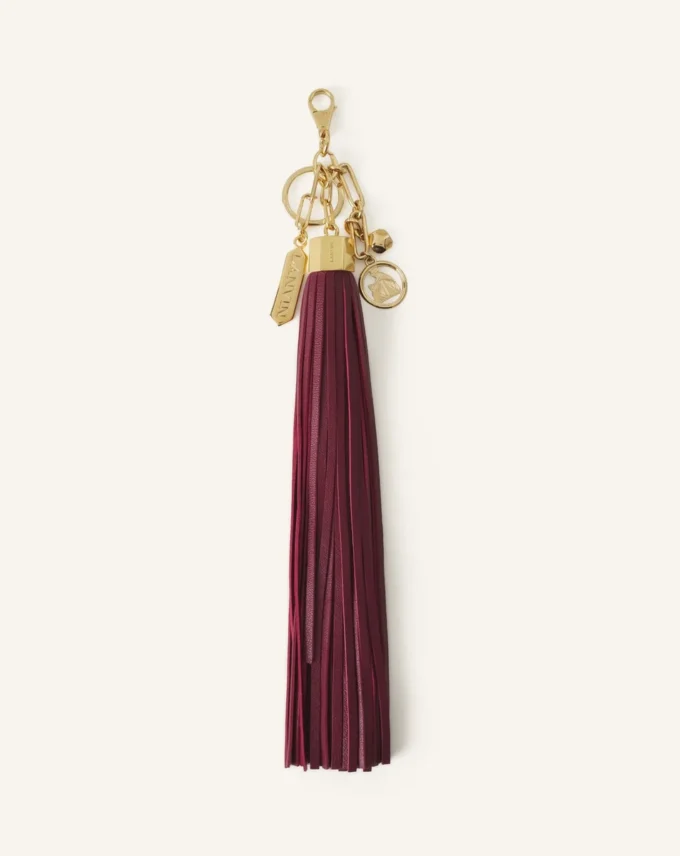 Large Leather Pompom Bag Charm Large Leather Pompom Bag Charm
