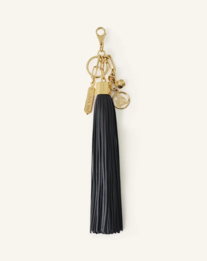 Large Leather Pompom Bag Charm Large Leather Pompom Bag Charm
