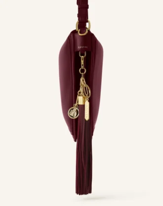 Large Leather Pompom Bag Charm