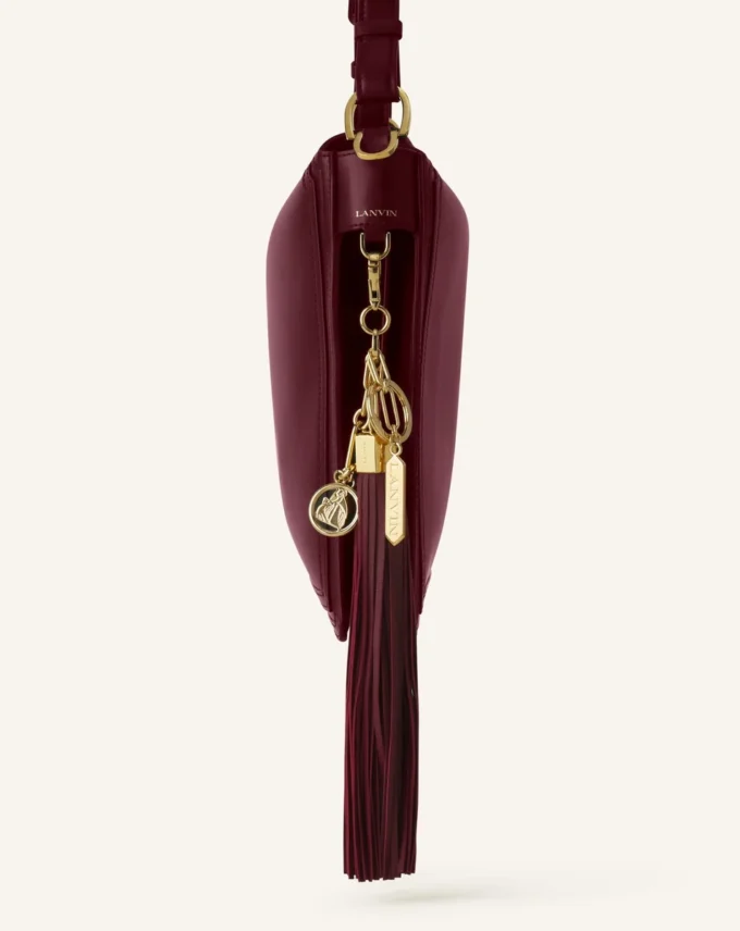 Large Leather Pompom Bag Charm Large Leather Pompom Bag Charm