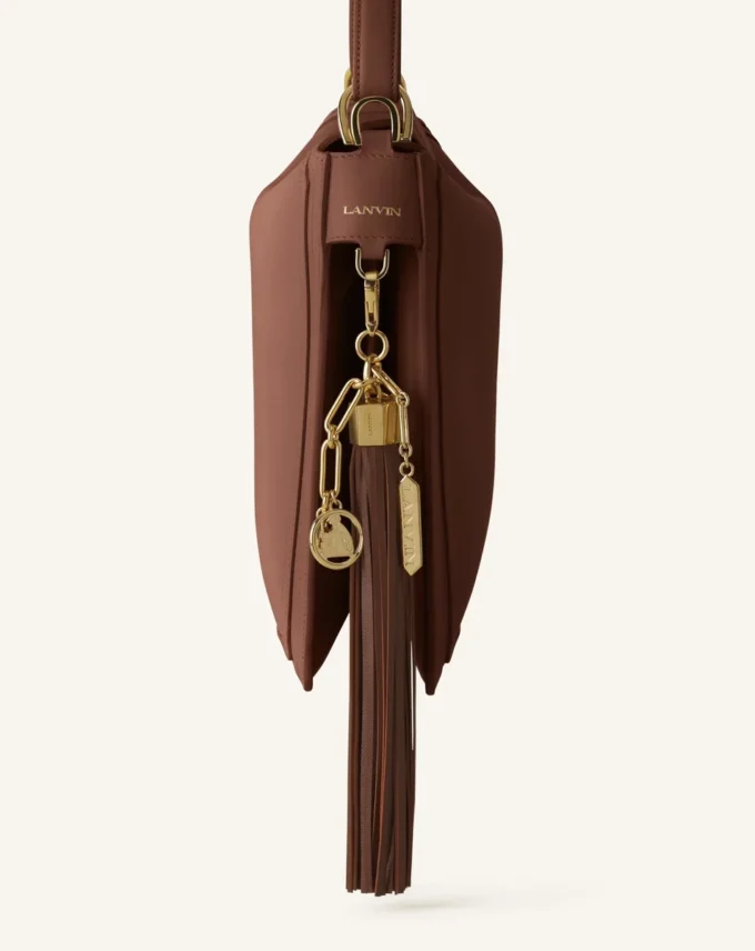 Large Leather Pompom Bag Charm Large Leather Pompom Bag Charm