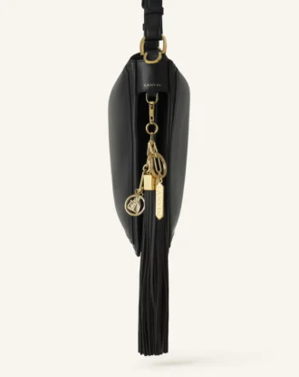 Large Leather Pompom Bag Charm