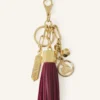 Large Leather Pompom Bag Charm Large Leather Pompom Bag Charm