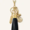 Large Leather Pompom Bag Charm Large Leather Pompom Bag Charm