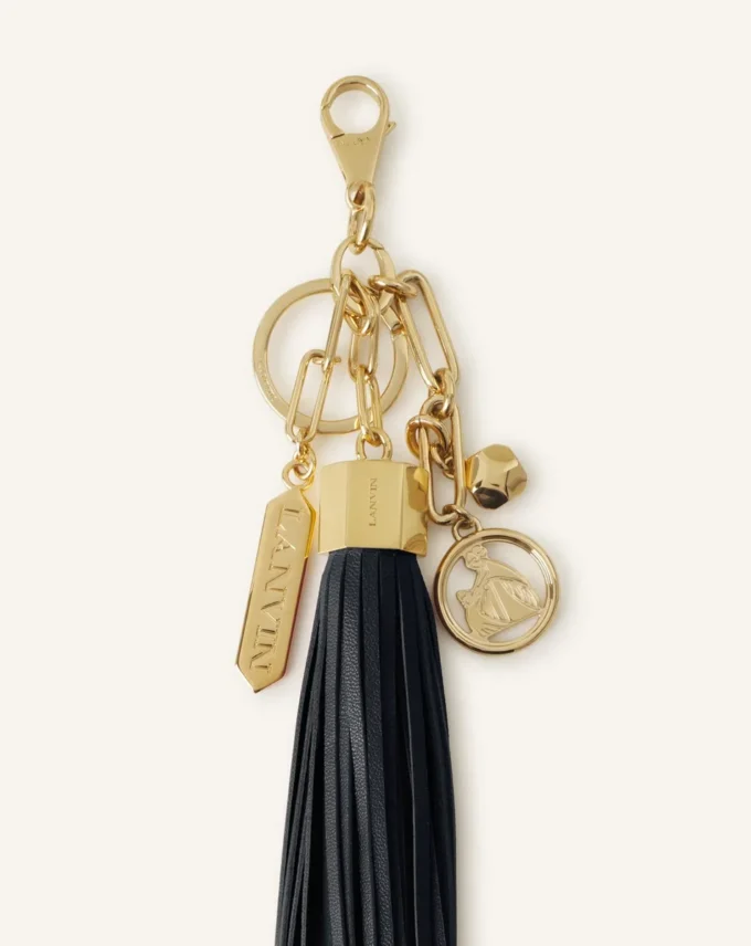 Large Leather Pompom Bag Charm Large Leather Pompom Bag Charm