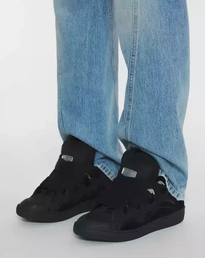 Leather Curb Sneakers