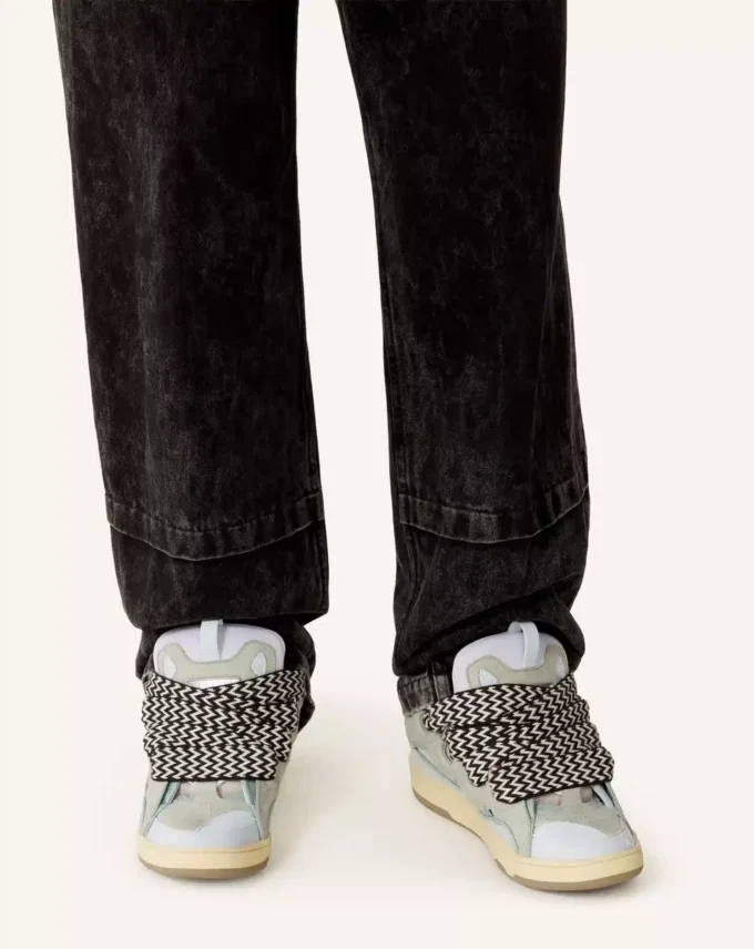 Leather Curb Sneakers