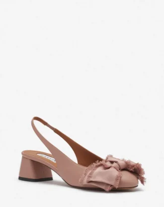 Leather Heeled Slingback Ballerina Leather Heeled Slingback Ballerina