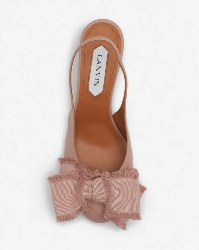 Leather Heeled Slingback Ballerina Leather Heeled Slingback Ballerina