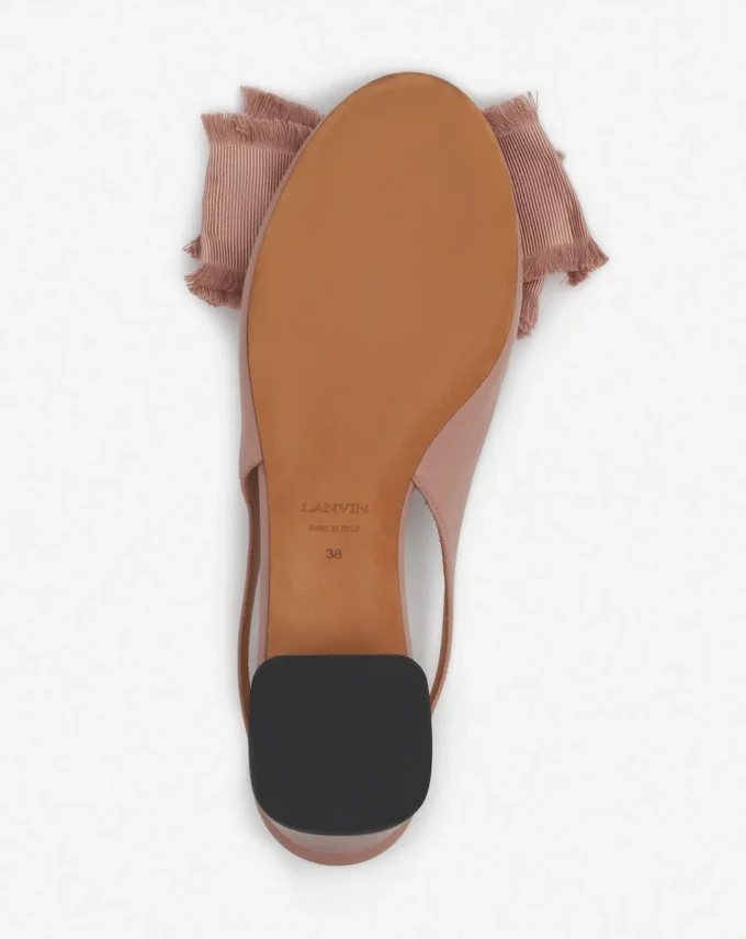 Leather Heeled Slingback Ballerina Leather Heeled Slingback Ballerina