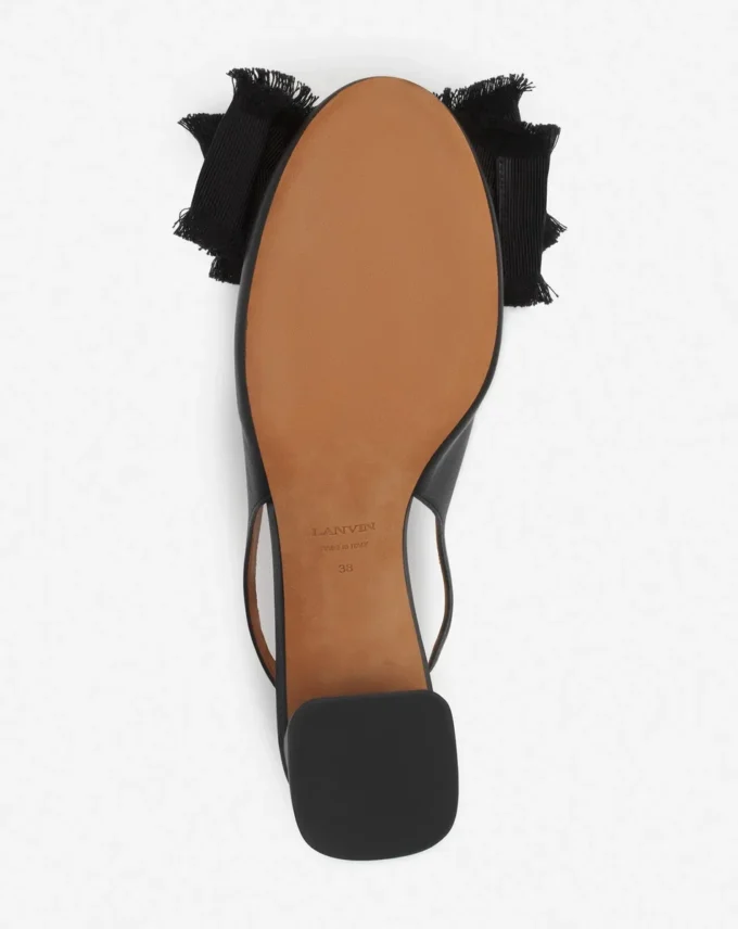 Leather Heeled Slingback Ballerina Leather Heeled Slingback Ballerina