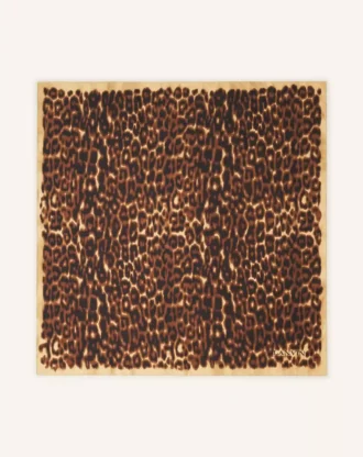 Leopard Print Silk Scarf