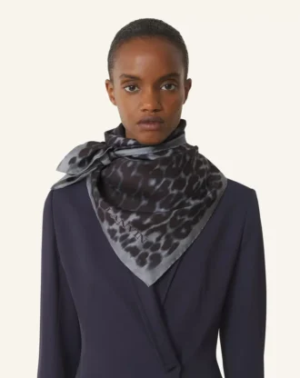 Leopard Print Silk Scarf