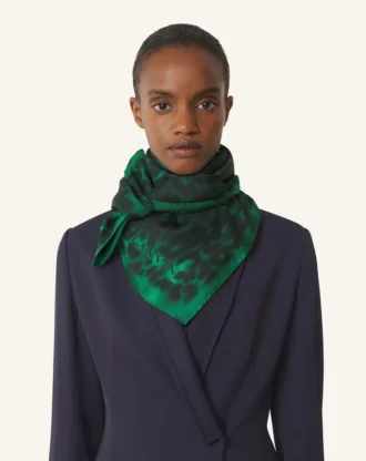 Leopard Print Silk Scarf