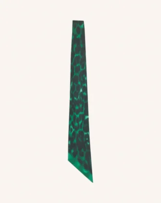 Leopard Print Silk Twilly