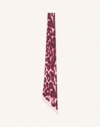 Leopard Print Silk Twilly