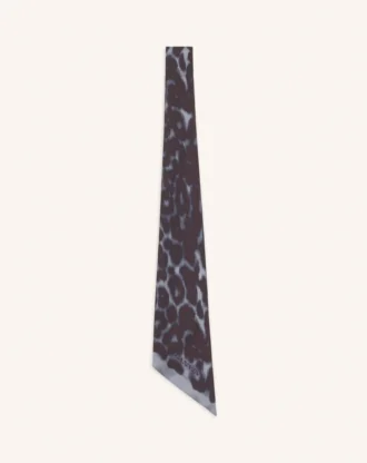 Leopard Print Silk Twilly