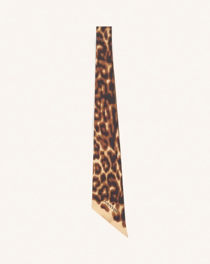 Leopard Print Silk Twilly Leopard Print Silk Twilly