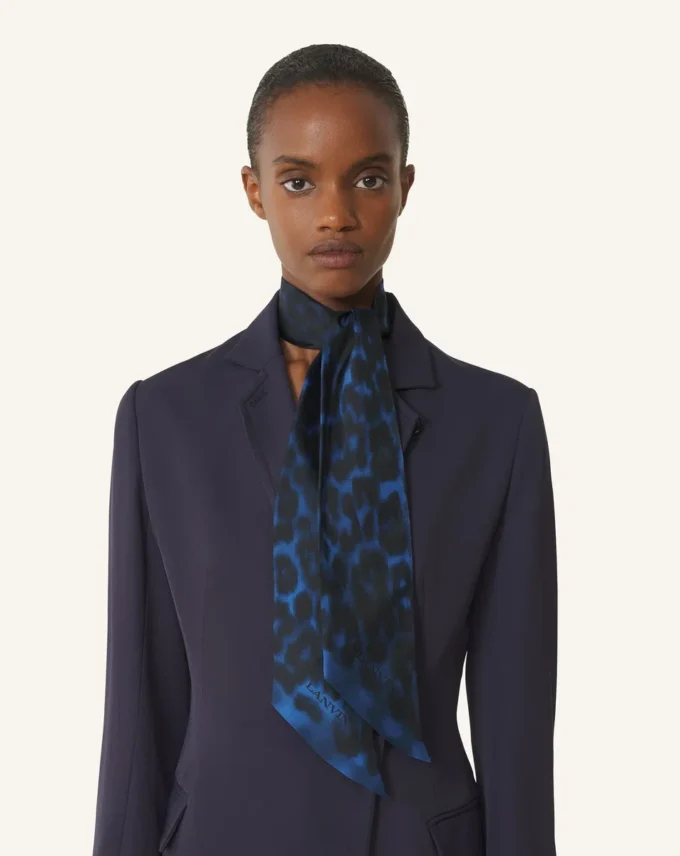 Leopard Print Silk Twilly Leopard Print Silk Twilly