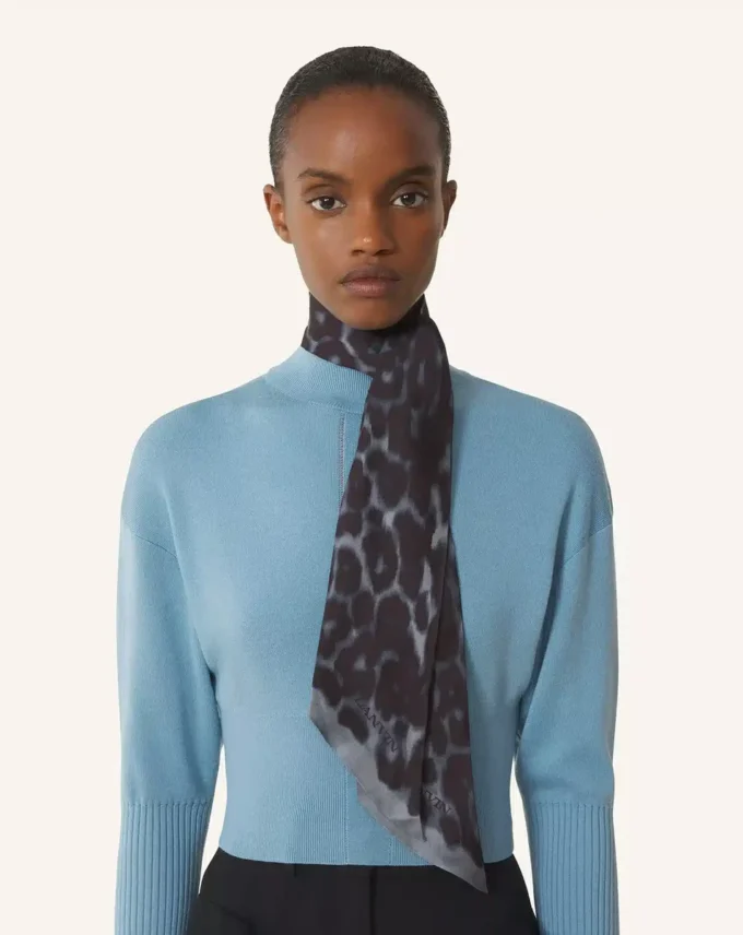 Leopard Print Silk Twilly Leopard Print Silk Twilly