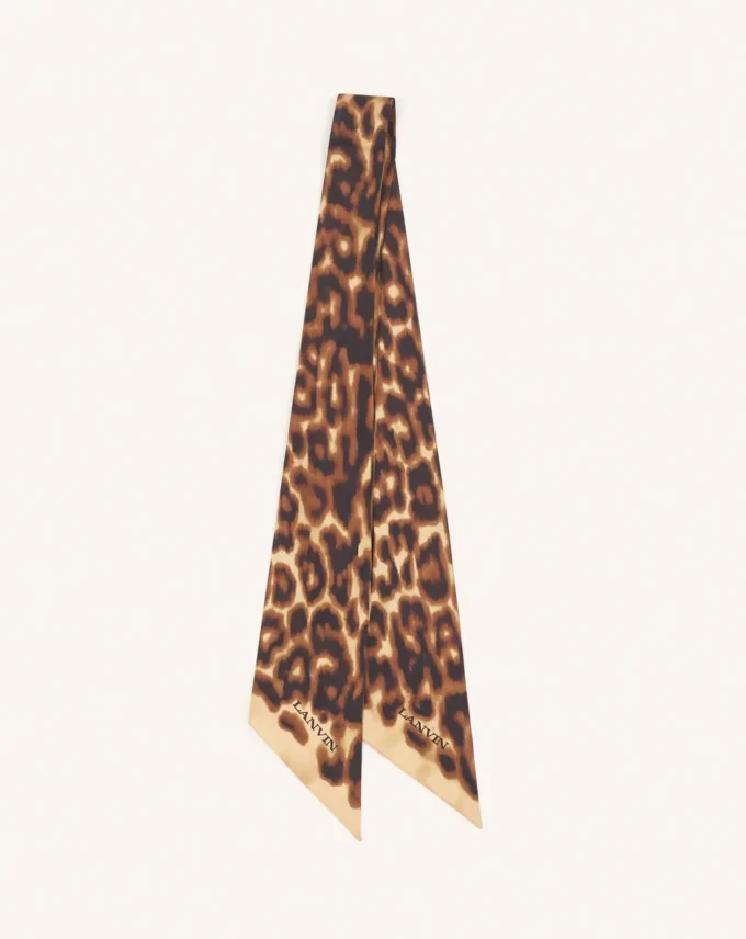 Leopard Print Silk Twilly Leopard Print Silk Twilly