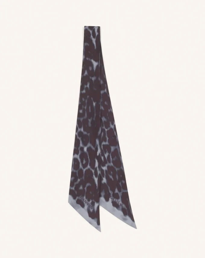 Leopard Print Silk Twilly Leopard Print Silk Twilly