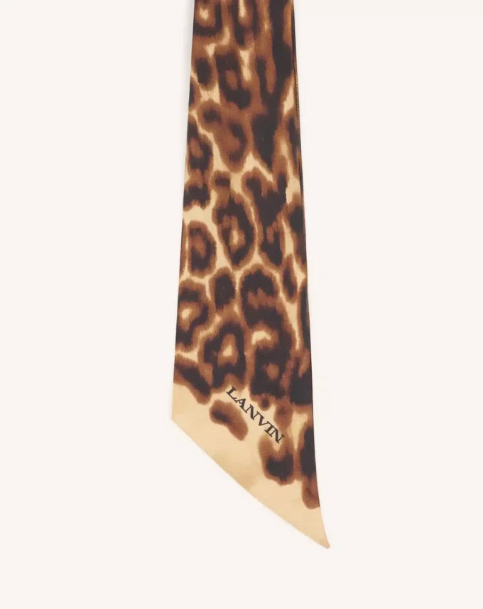 Leopard Print Silk Twilly Leopard Print Silk Twilly