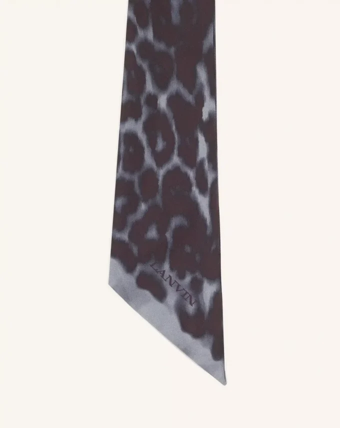 Leopard Print Silk Twilly Leopard Print Silk Twilly