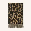 Leopard Print Wool Scarf Leopard Print Wool Scarf